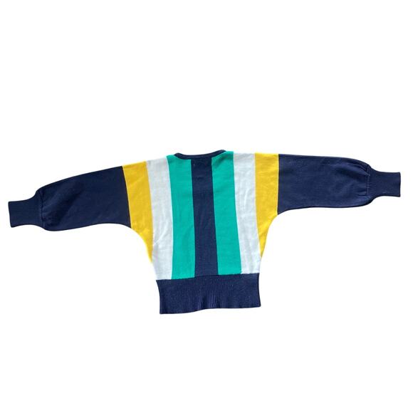 Vintage 80s Striped Sweater | Fully Fashioned WPL 6716 | Made in Taiwan sz m - Picture 2 of 7